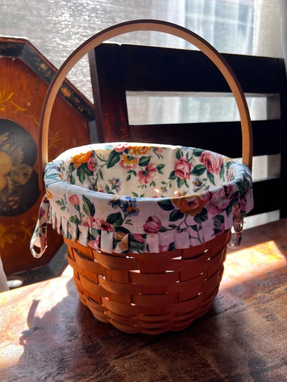 Vintage Signed Longaberger Basket with Original Liner.